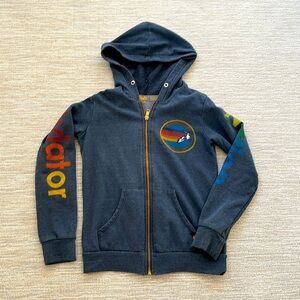 Kids aviator nation zip up hoodie - size 10